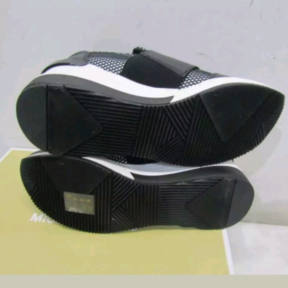 Michael Michael Kors Wedge Sneakers Black/ White - Picture 6 of 8